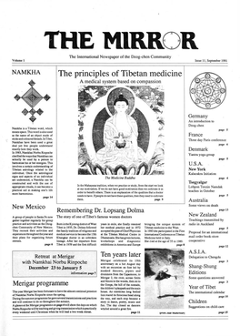 The Principles of Tibetan Medicine a Medical System Based on Compassion