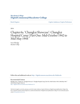 Chungkai Hospital Camp | Part One: Mid-October 1942 to Mid-May 1944 " Sears Eldredge Macalester College