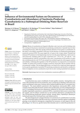 Influence of Environmental Factors on Occurrence of Cyanobacteria And