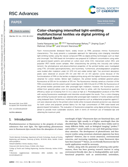 Color-Changing Intensified Light-Emitting Multifunctional Textiles