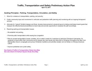 Traffic, Transportation and Safety Preliminary Action Plan April 15, 2011