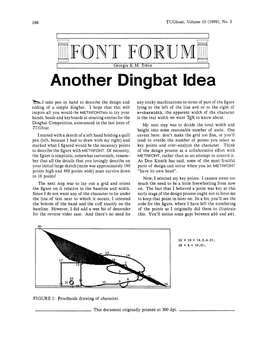 Another Dingbat Idea B1take Pen in Hand to Describe the Design and Any Tricky Machinations in Terms of Part of the Figure Coding of a Simple Dingbat