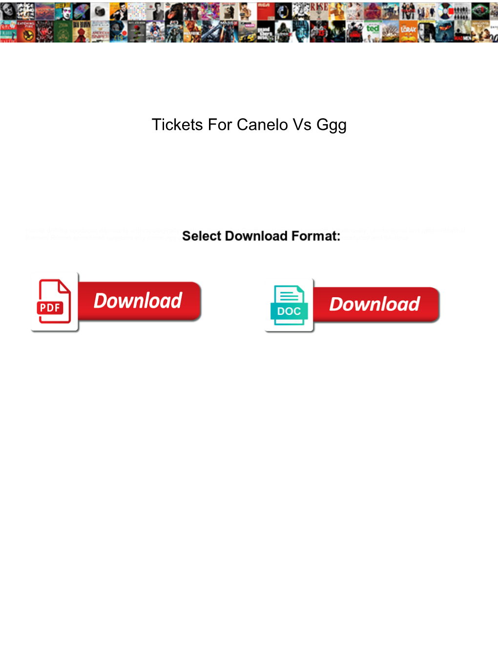 Tickets for Canelo Vs Ggg