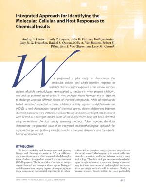Integrated Approach for Identifying the Molecular, Cellular, and Host Responses to Chemical Insults