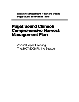 Puget Sound Chinook Comprehensive Harvest Management Plan