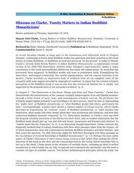 Family Matters in Indian Buddhist Monasticisms'