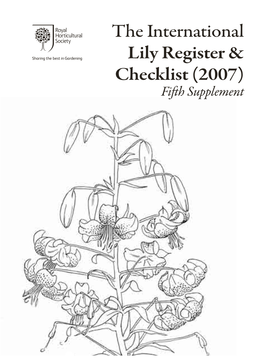 Lily Register & Checklist