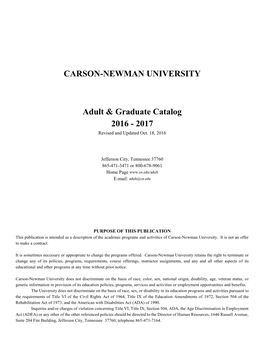 2016-2017 Graduate Catalog