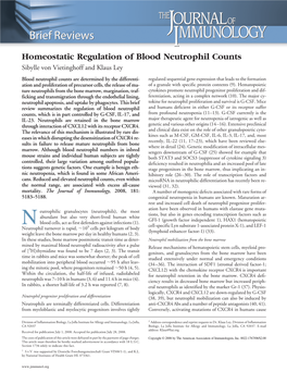 Counts Homeostatic Regulation of Blood Neutrophil