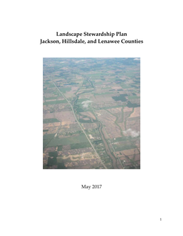 Landscape Stewardship Plan Jackson, Hillsdale, and Lenawee Counties