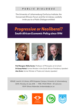 Progressive Or Neoliberal ? South African Economic Policy Since 1994