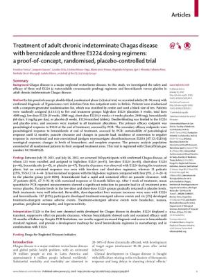Treatment of Adult Chronic Indeterminate Chagas Disease with Benznidazole and Three E1224 Dosing Regimens: a Proof-Of-Concept, Randomised, Placebo-Controlled Trial