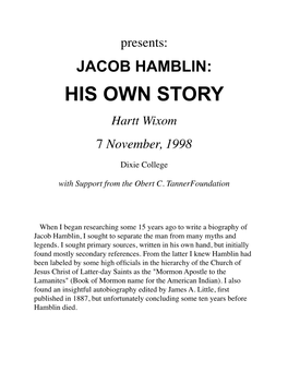 Jacob Hamblin History'