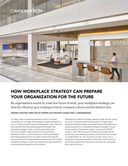 How Workplace Strategy Can Prepare Your