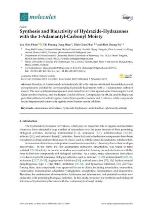 Synthesis and Bioactivity of Hydrazide-Hydrazones with the 1-Adamantyl-Carbonyl Moiety