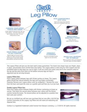 Legacy Leg Pillow Instructions