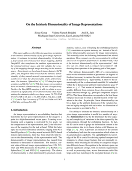 On the Intrinsic Dimensionality of Image Representations