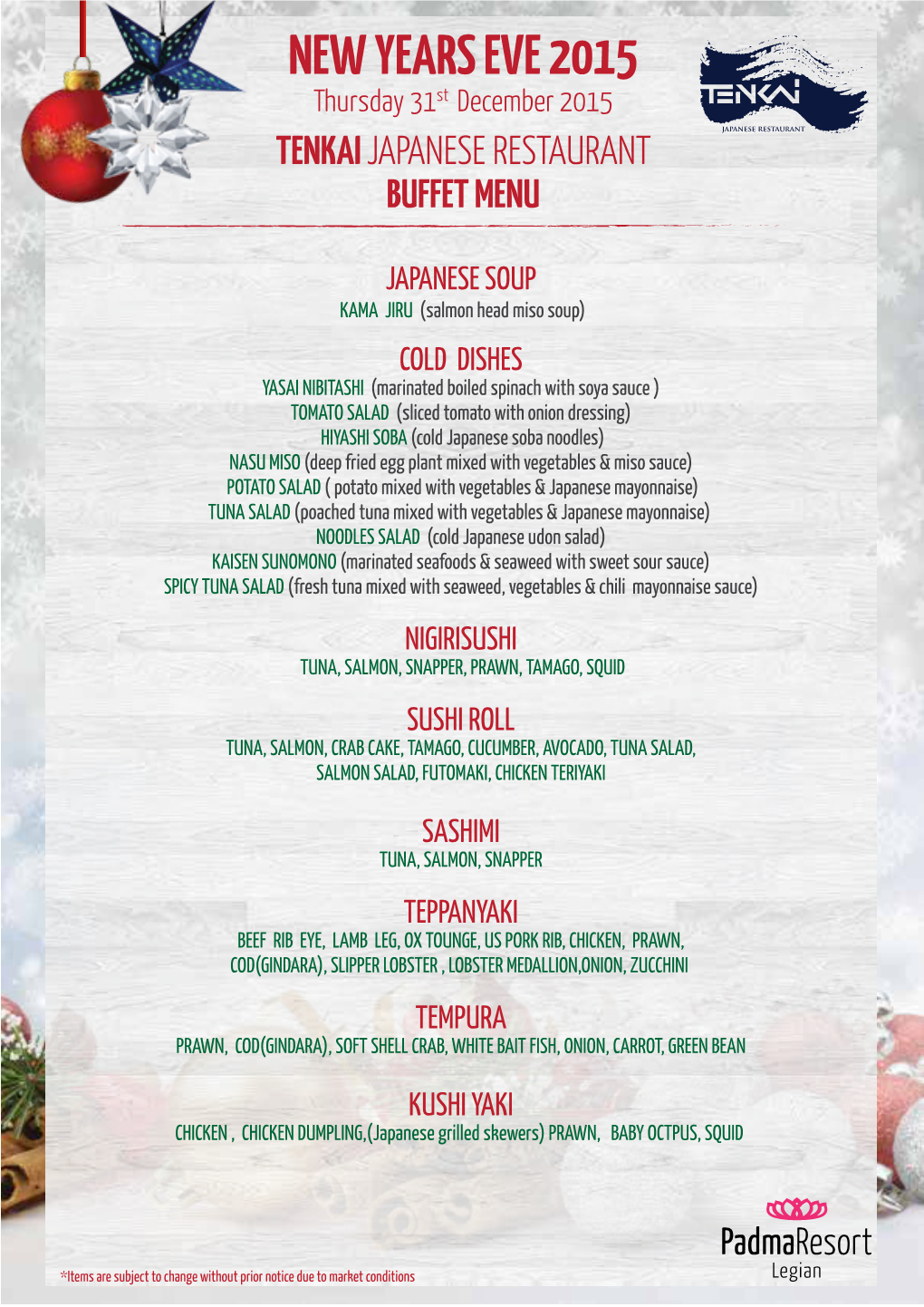 NYE Menu 2015-TENKAI