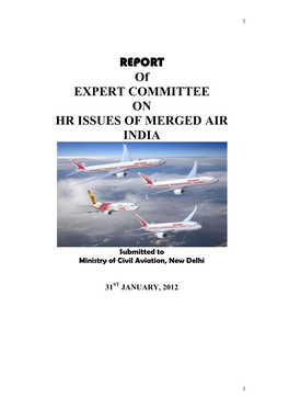 REPORT of EXPERT COMMITTEE on HR ISSUES of MERGED AIR INDIA