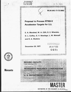 Monsanto C MLM-MU-77-72-0002