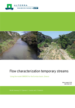 Flow Characterization Temporary Streams Vormen Het Hart Van De Wageningen Aanpak