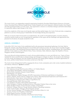 The Arctic Circle Is an Independent Nonprofit Organization Founded By