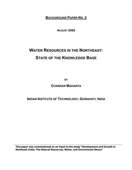 Water Resources in the Northeast