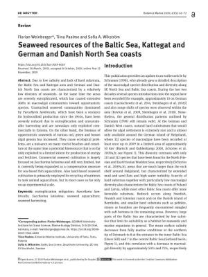 Seaweed Resources of the Baltic Sea, Kattegat and German and Danish