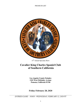 Cavalier King Charles Spaniel Club of Southern California