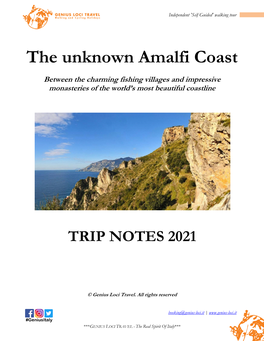 The Unknown Amalfi Coast Ind. 2019