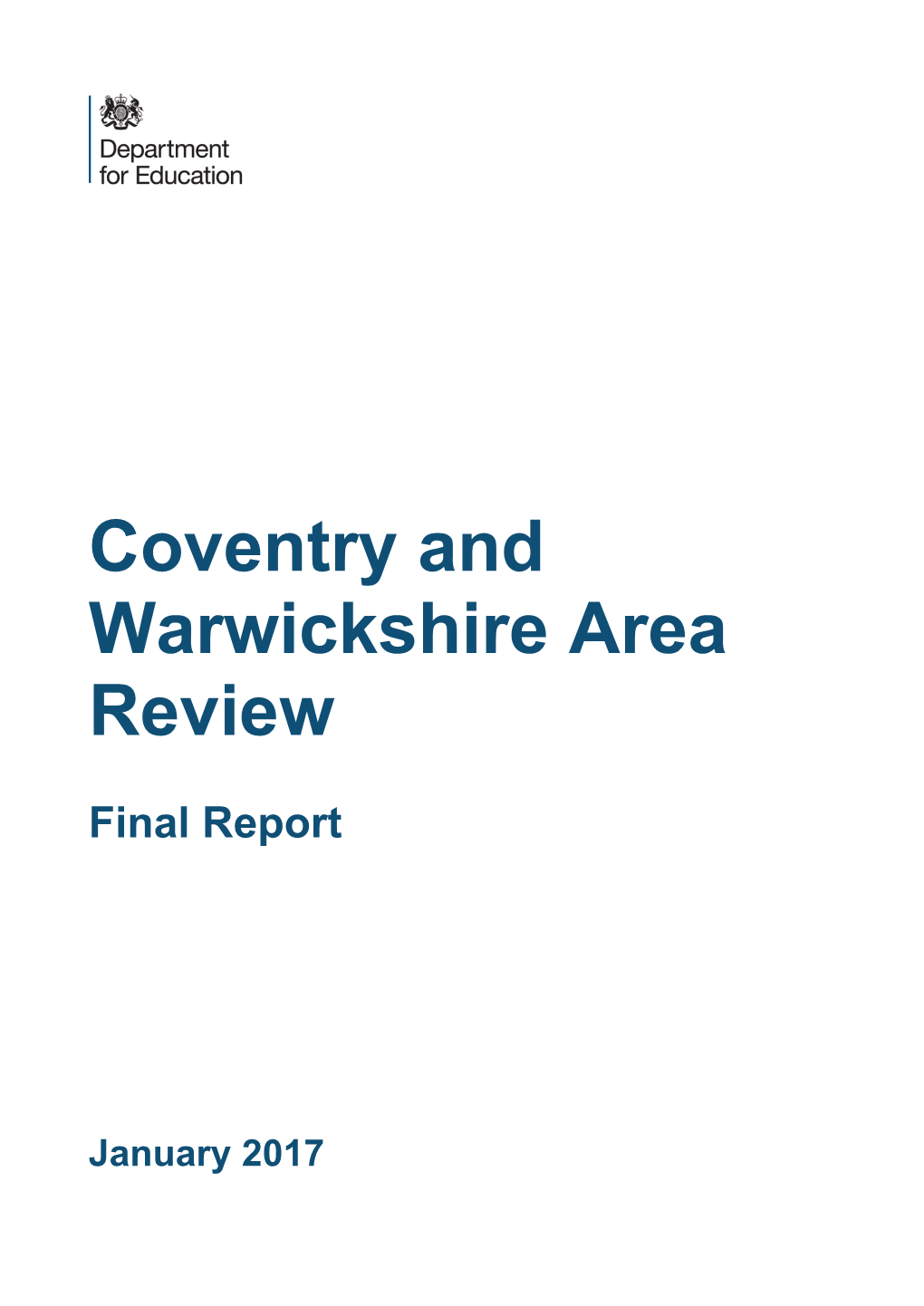 Coventry And Warwickshire Area Review Docslib