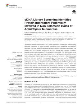 Cdna Library Screening Identifies Protein Interactors Potentially