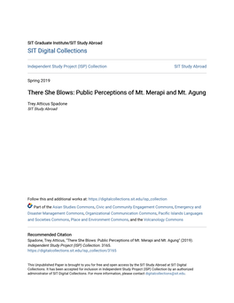 Public Perceptions of Mt. Merapi and Mt. Agung