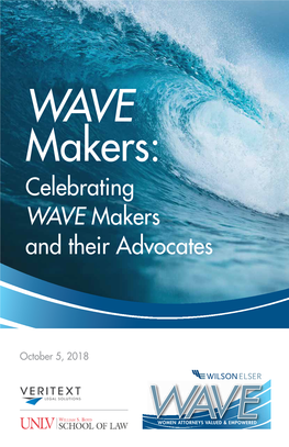 WAVE Makers: Celebrating WAVE Makers and Their Advocates