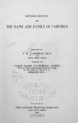 The Name and Family of Fairchild