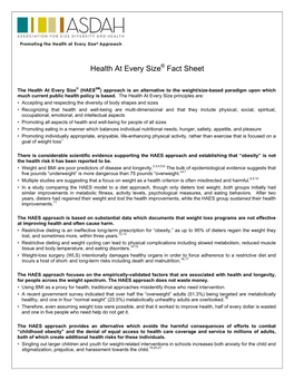 Health at Every Size Fact Sheet