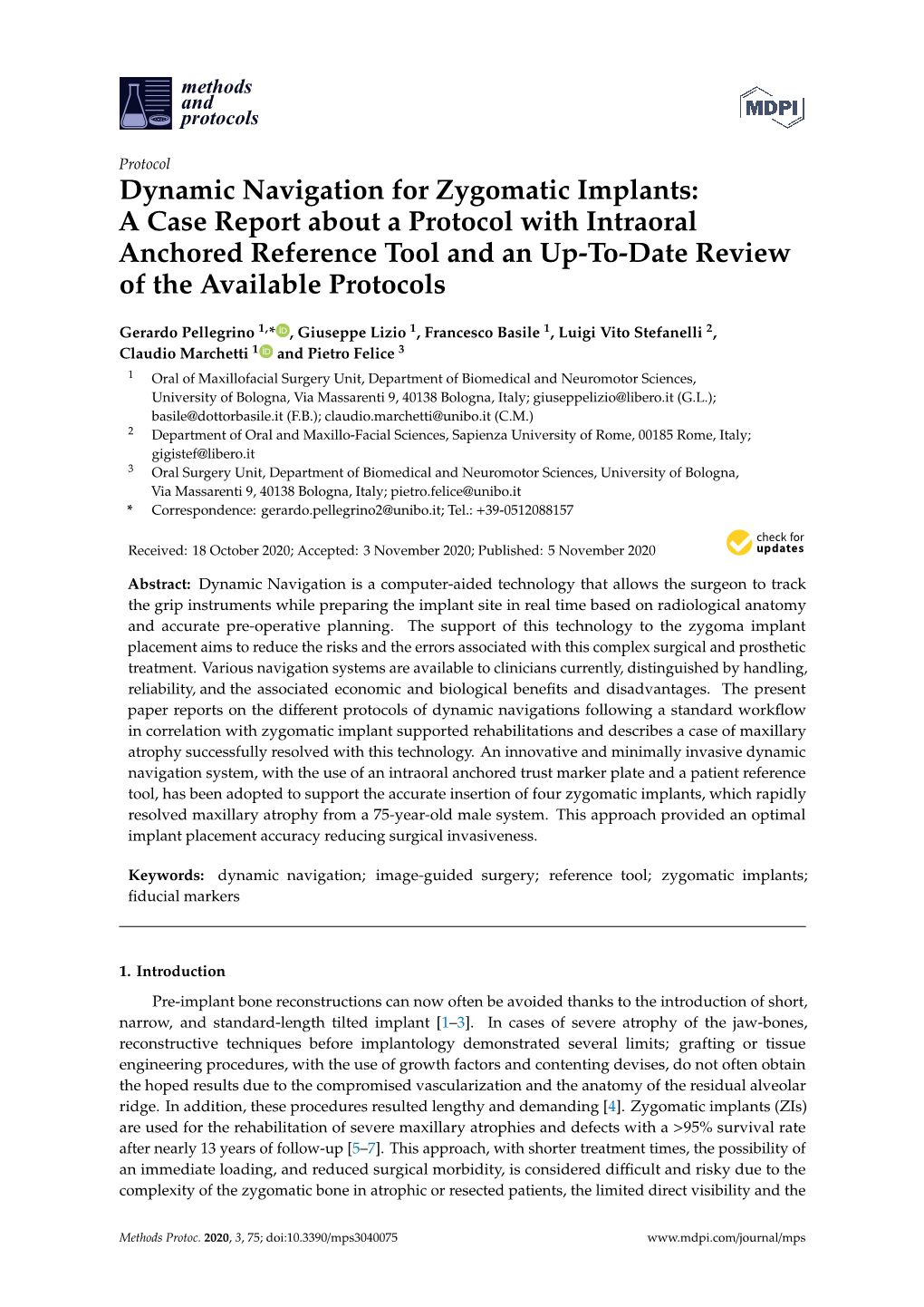 Dynamic Navigation for Zygomatic Implants: a Case Report About a Protocol with Intraoral Anchored Reference Tool and an Up-To-Date Review of the Available Protocols