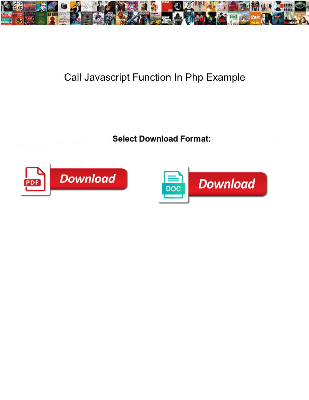 Call Javascript Function in Php Example