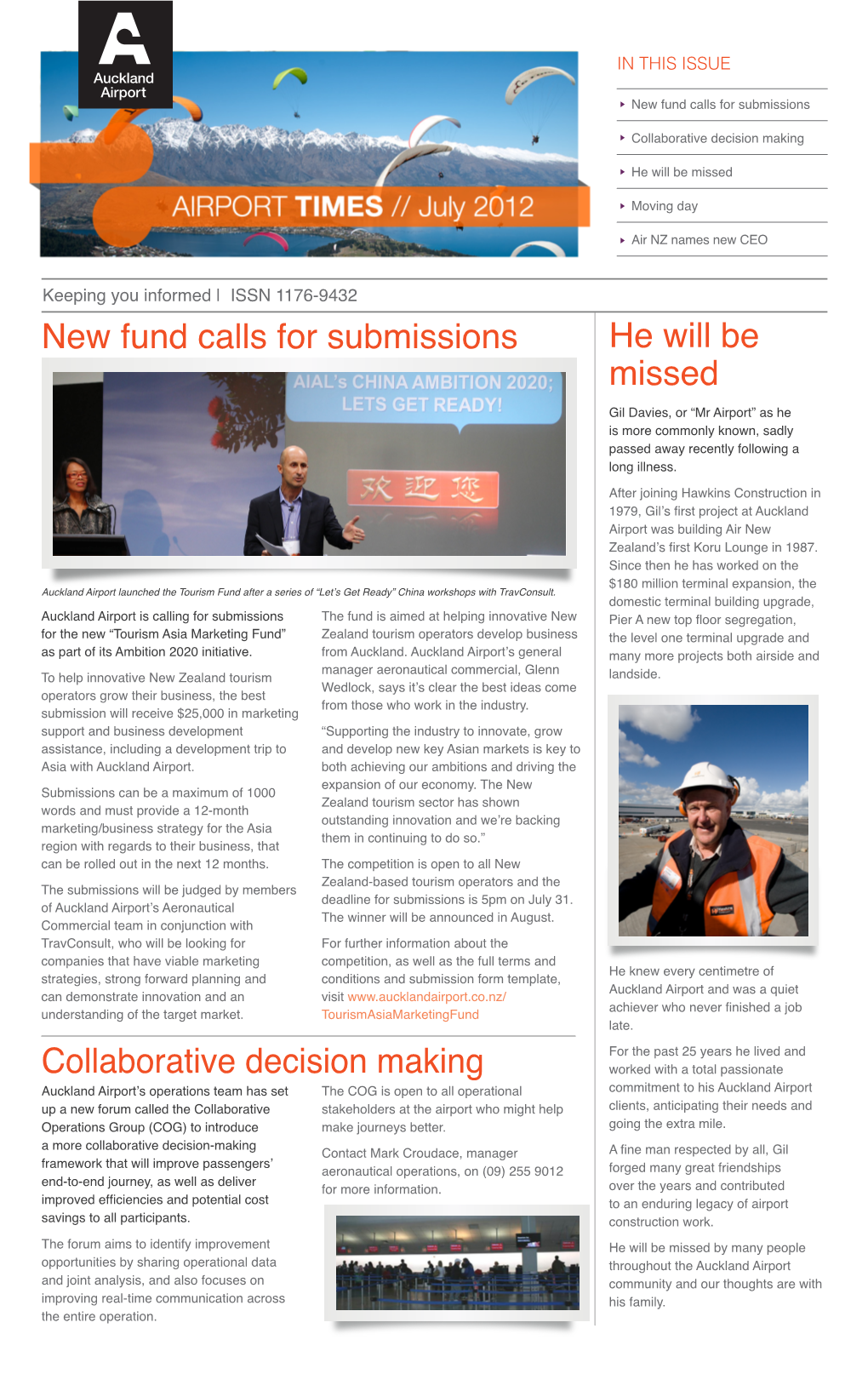 New Fund Calls for Submissions Collaborative Decision Making He Will Be Missed