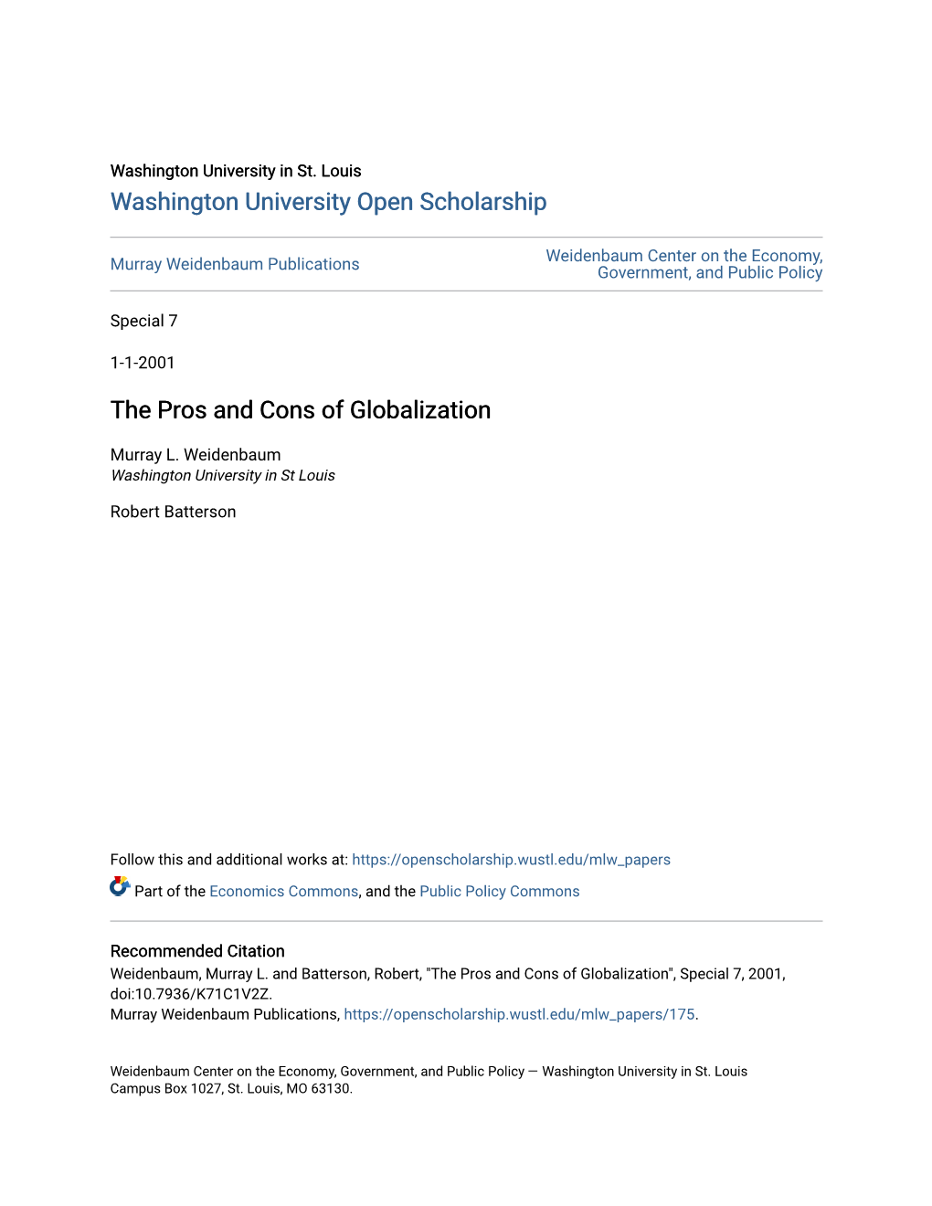 The Pros and Cons of Globalization