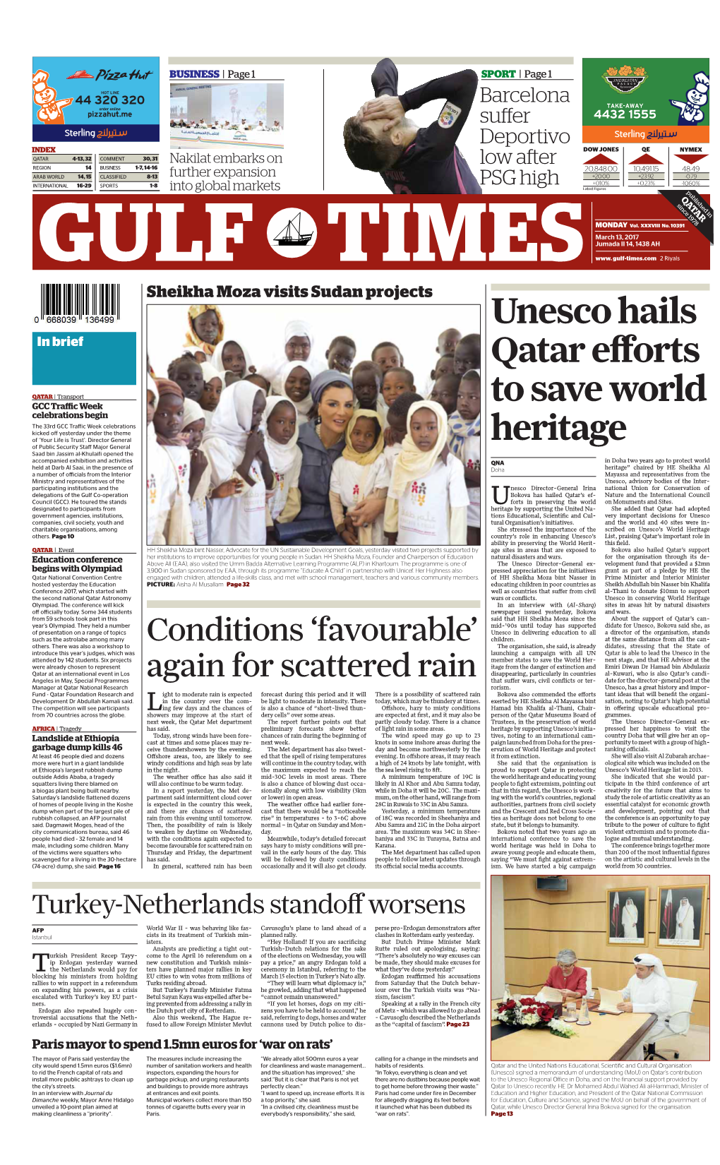 Unesco Hails Qatar Efforts to Save World Heritage