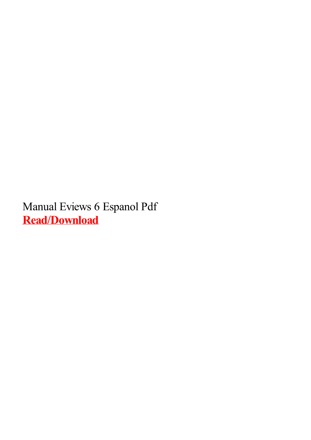 Manual Eviews 6 Espanol Pdf