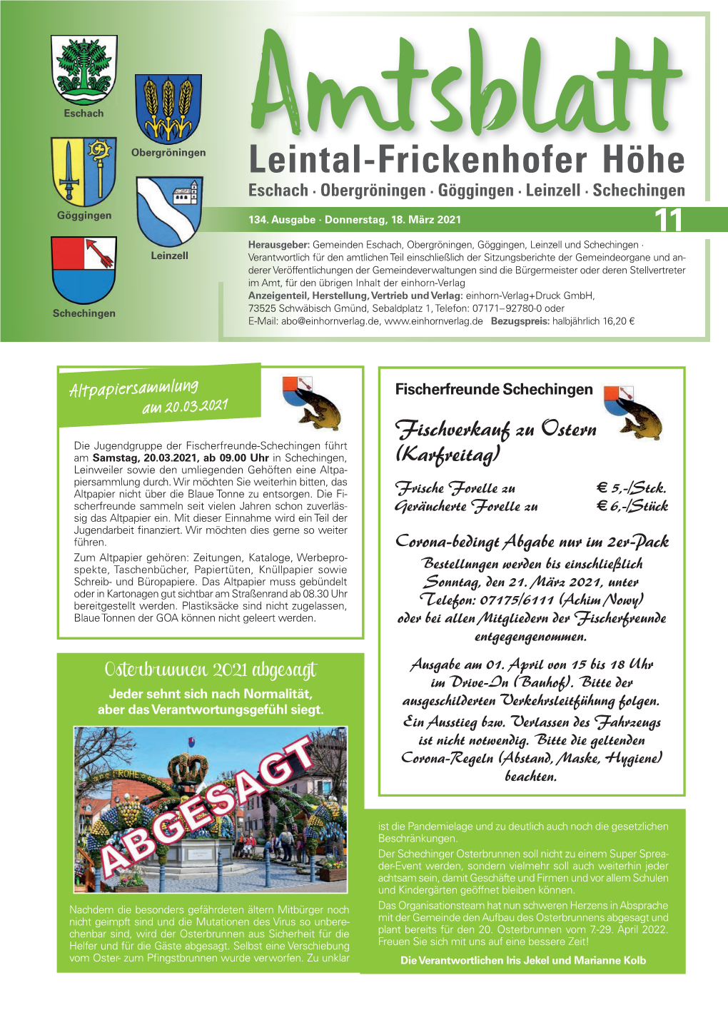 Leintal-Frickenhofer Höhe Eschach · Obergröningen · Göggingen · Leinzell · Schechingen