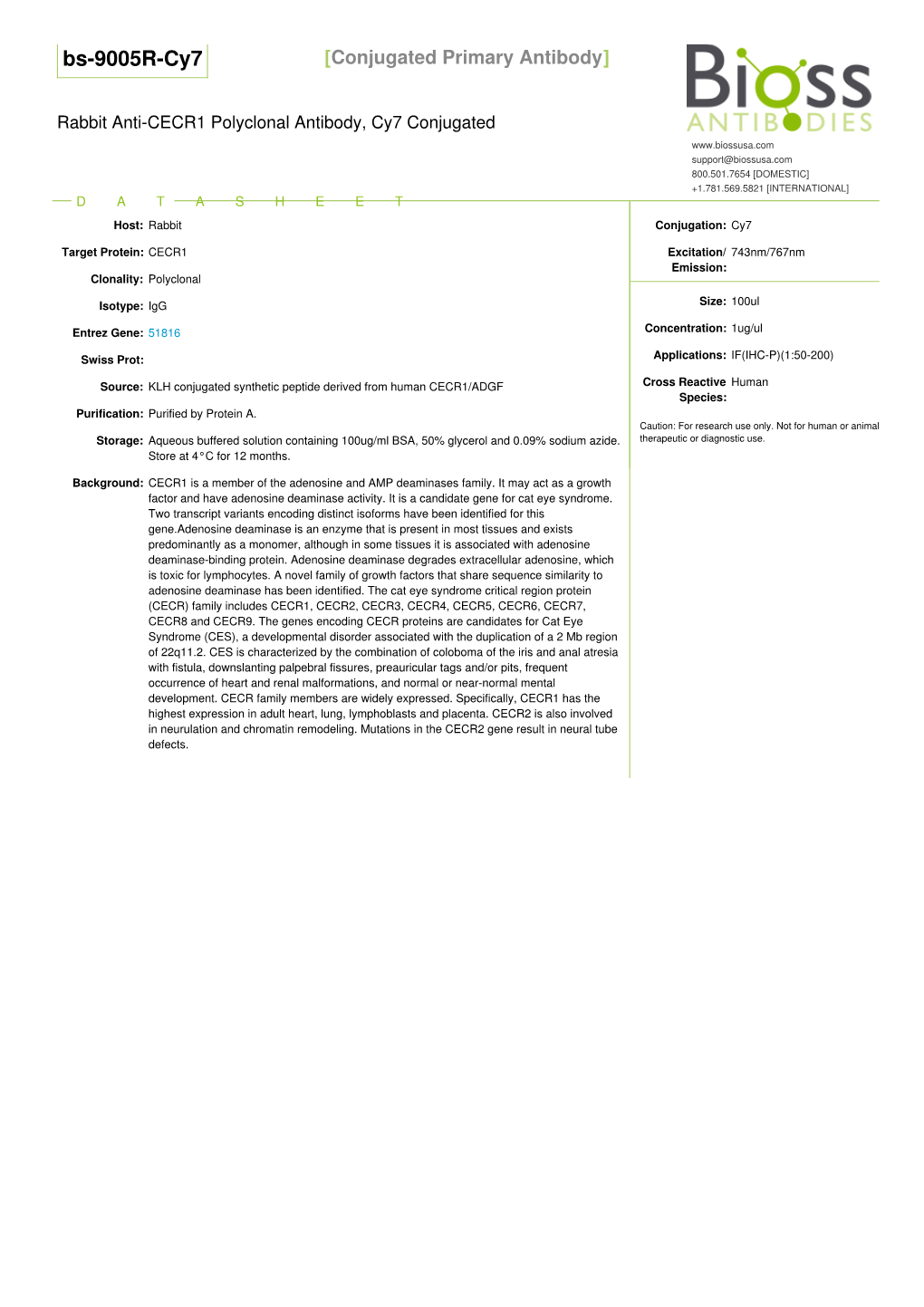 Bs-9005R-Cy7 [Conjugated Primary Antibody]