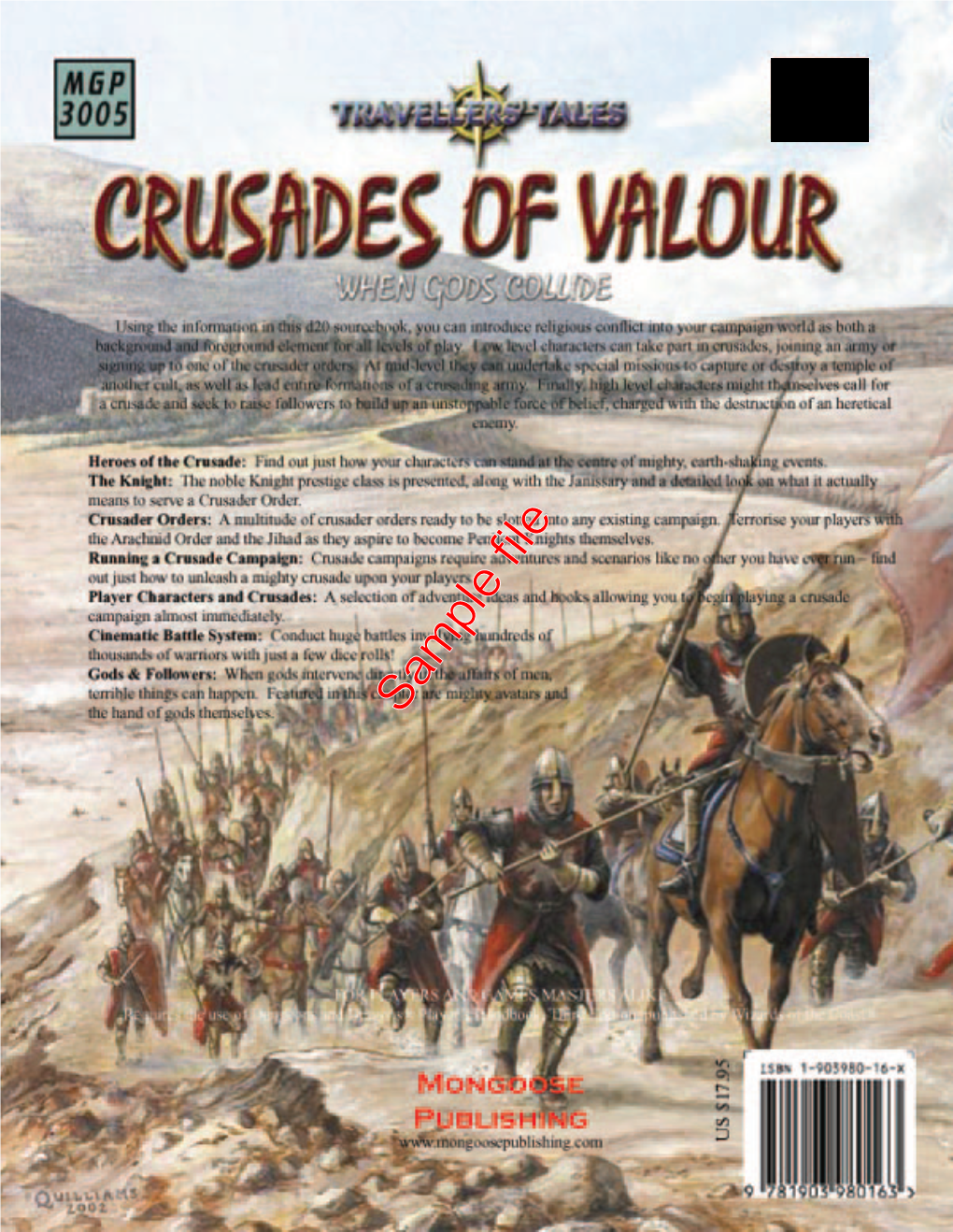 Sample File Sample File Crusades of Valour When Gods Collide