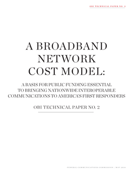 A Broadband Network Cost Model