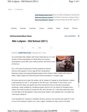 Nils Lofgren - Old School (2011) Page 1 of 1