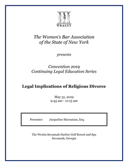 Legal Implications of Religious Divorce