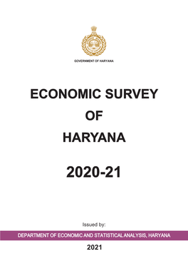 Economic Survey of Haryana 2020-21
