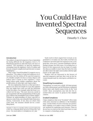 You Could Have Invented Spectral Sequences, Volume 53, Number 1